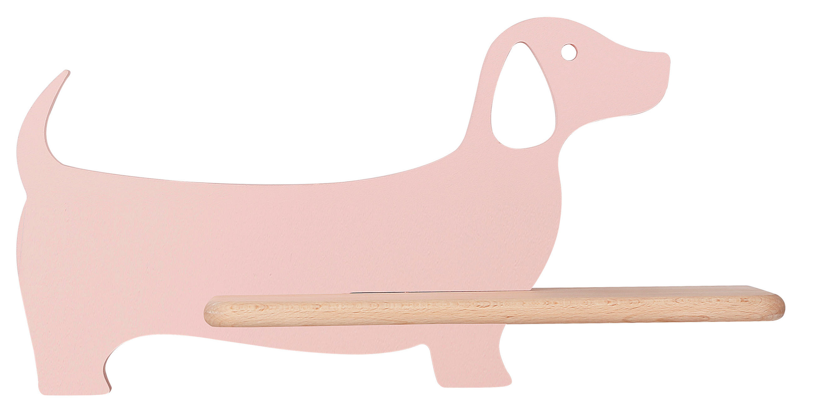 VÄGGLAMPA FÖR BARN Dog 36.5/12/18.5 cm   - pink, Klassisk, metall/trämaterial (36.5/12/18.5cm)