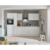 KÜCHENBLOCK 300 cm   in Weiß, Eiche Artisan  - Chromfarben/Weiß, Basics, Holzwerkstoff/Metall (300cm) - MID.YOU