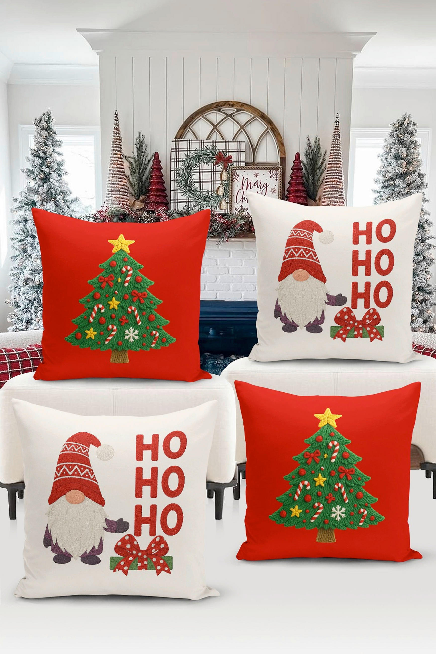 KISSENBEZUG-SET Artfchrst4-79 43/43 cm  - Multicolor, Basics, Textil (43/43cm) - X-Mas