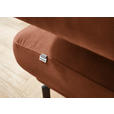 ECKSOFA in Chenille Rostfarben  224/305 cm  - Rostfarben/Schwarz, Design, Textil/Metall (224/305cm) - Dieter Knoll