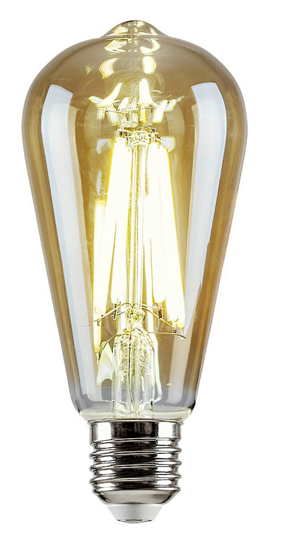 LED FILAMENT SIJALICA - boja ćilibara, Osnovno, staklo (6.4/14,3cm)