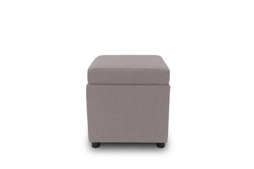HOCKER Webstoff Hellgrau - Hellgrau/Schwarz, Design, Kunststoff/Textil (45/47/45cm) - LOOKS by W.Joop