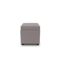 HOCKER Webstoff Hellgrau  - Hellgrau/Schwarz, Design, Kunststoff/Textil (45/47/45cm) - LOOKS by W.Joop