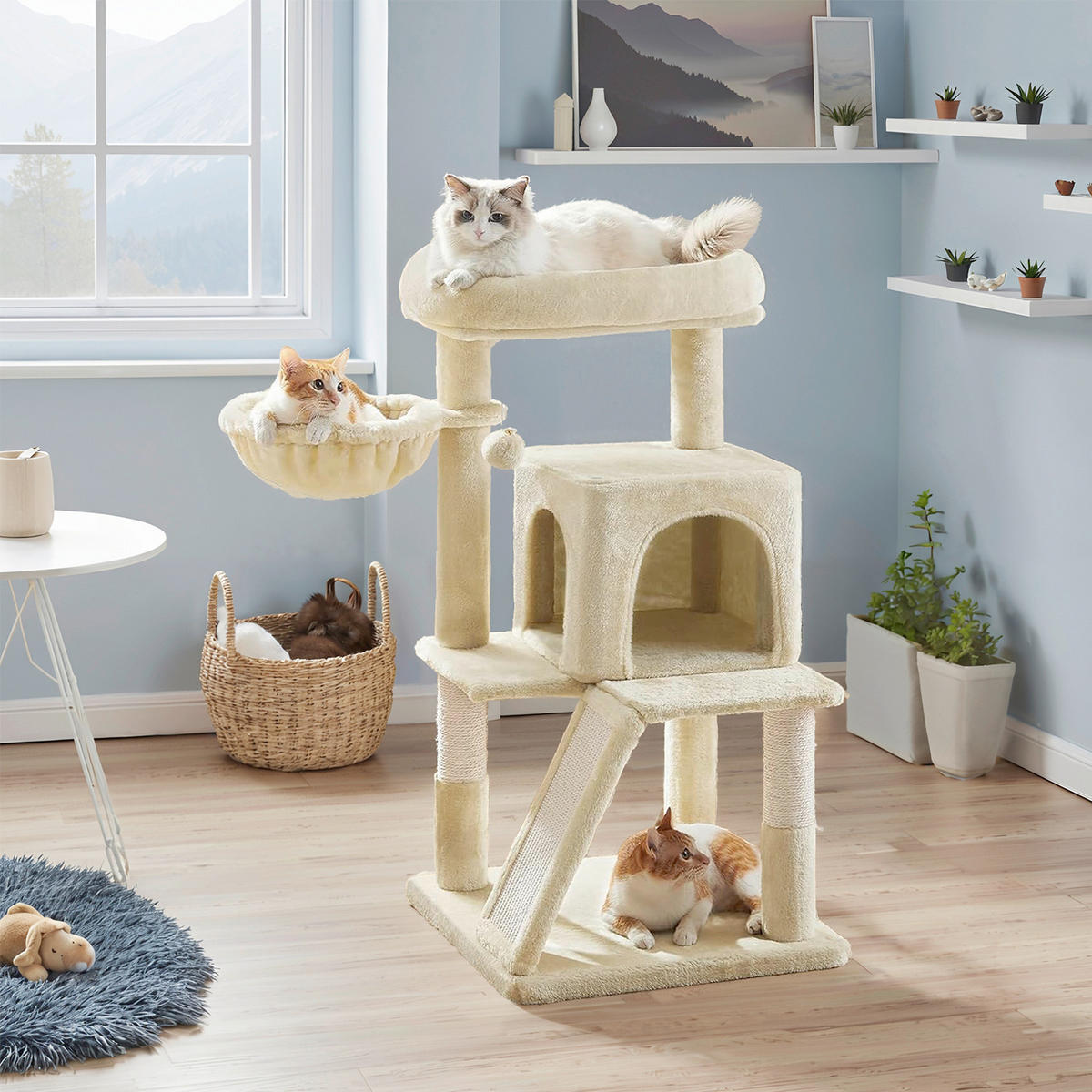KRATZBAUM - Beige, Trend, Papier/Holzwerkstoff (48/96/48cm) - Boxxx