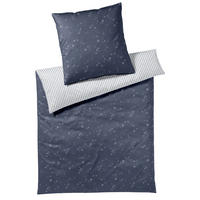 POSTELJNINA FLEURS 140/200 cm mako saten modra  - modra, Basics, tekstil (140/200cm) - Elegante