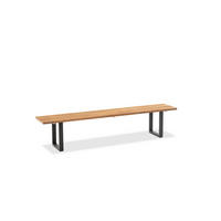 GARTENBANK 200/46/40 cm  in Teakfarben, Anthrazit  - Anthrazit/Teakfarben, Design, Holz/Metall (200/46/40cm)