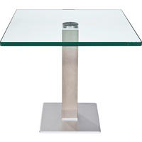 BEISTELLTISCH Metall, Glas 60/60/51 cm  - Nickelfarben, Basics, Glas/Metall (60/60/51cm)
