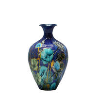DEKOVASE  - Blau/Multicolor, Basics, Metall (41/25/41cm)