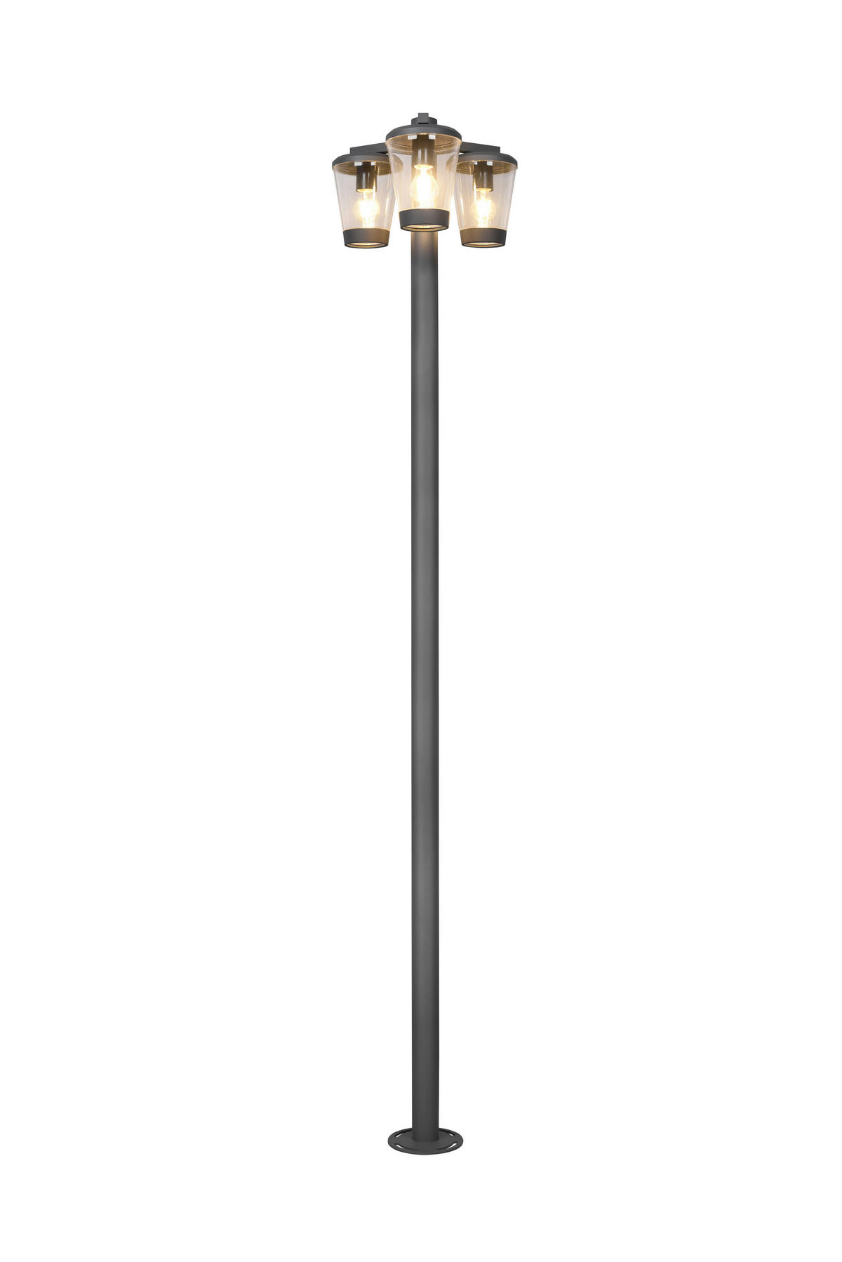 AUSSENSTEHLEUCHTE - Klar/Anthrazit, Design, Kunststoff/Metall (44,6/220cm) - Trio Leuchten