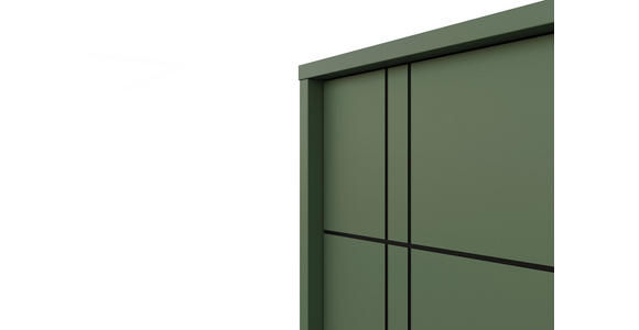 SIDEBOARD in 160,2/81,8/37 cm - Schwarz/Grün, MODERN, Holzwerkstoff/Kunststoff (160,2/81,8/37cm) - Carryhome