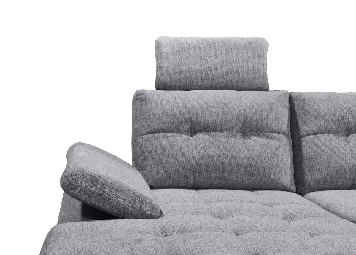 WOHNLANDSCHAFT Grau Webstoff  - Schwarz/Grau, KONVENTIONELL, Kunststoff/Textil (170/324/218cm) - Carryhome