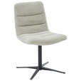 STUHL - Greige/Schwarz, Design, Textil/Metall (52/88/66cm) - Dieter Knoll