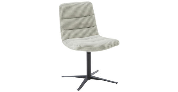 STUHL - Greige/Schwarz, Design, Textil/Metall (52/88/66cm) - Dieter Knoll
