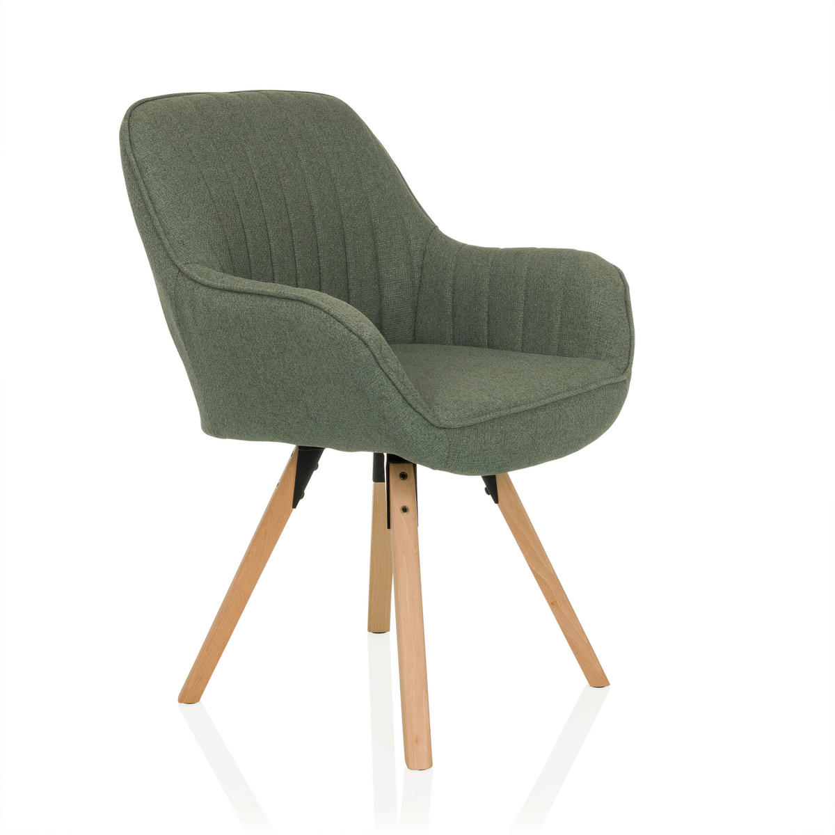 ARMLEHNSTUHL     Mintgrau  - Mintgrau/Buchefarben, MODERN, Holz/Textil (56/84/62cm) - MID.YOU