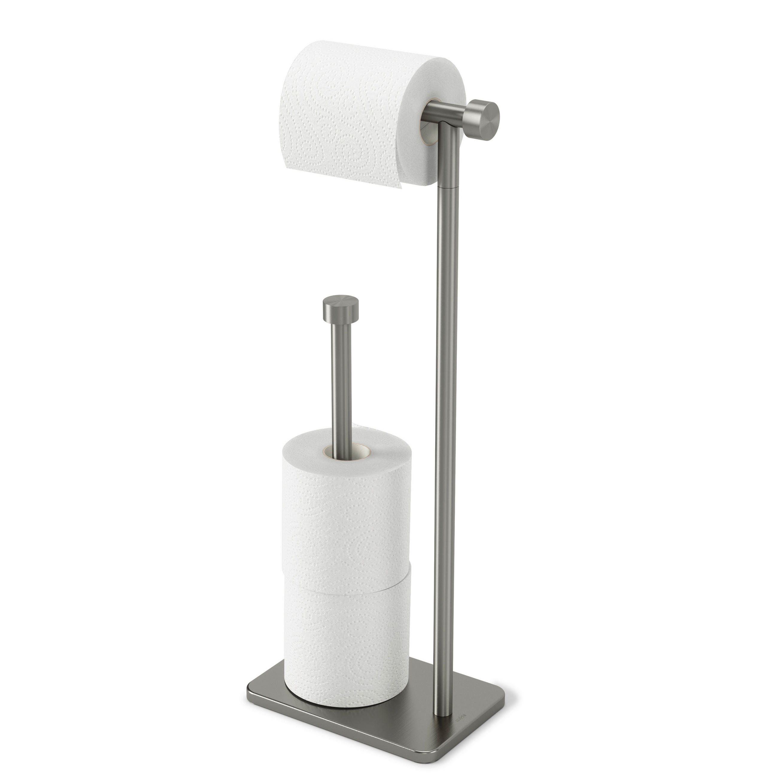 TOILETTENPAPIERHALTER - Nickelfarben, KONVENTIONELL, Stein/Metall (12/52/20cm) - Umbra
