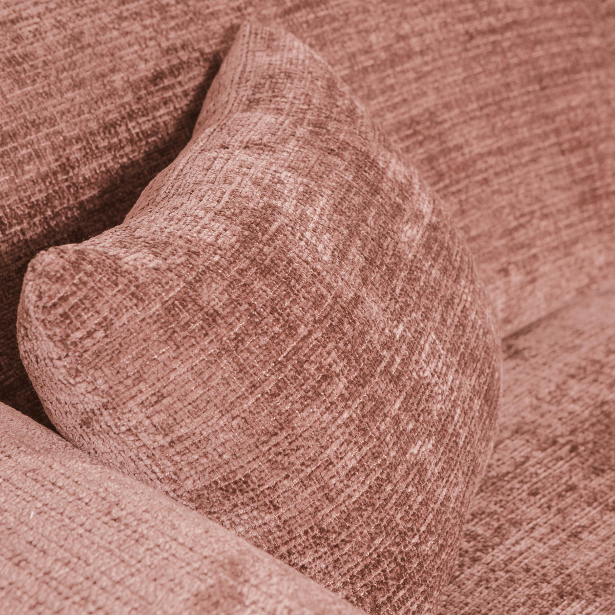 ECKSOFA in Chenille Taupe, Pink  280/165 cm  - Taupe/Pink, Design, Kunststoff/Textil (280/165cm) - Livetastic