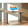 SCHREIBTISCH 140/80/71 cm  in Anthrazit, Schwarz  - Anthrazit/Silberfarben, Design, Holzwerkstoff/Metall (140/80/71cm) - MID.YOU