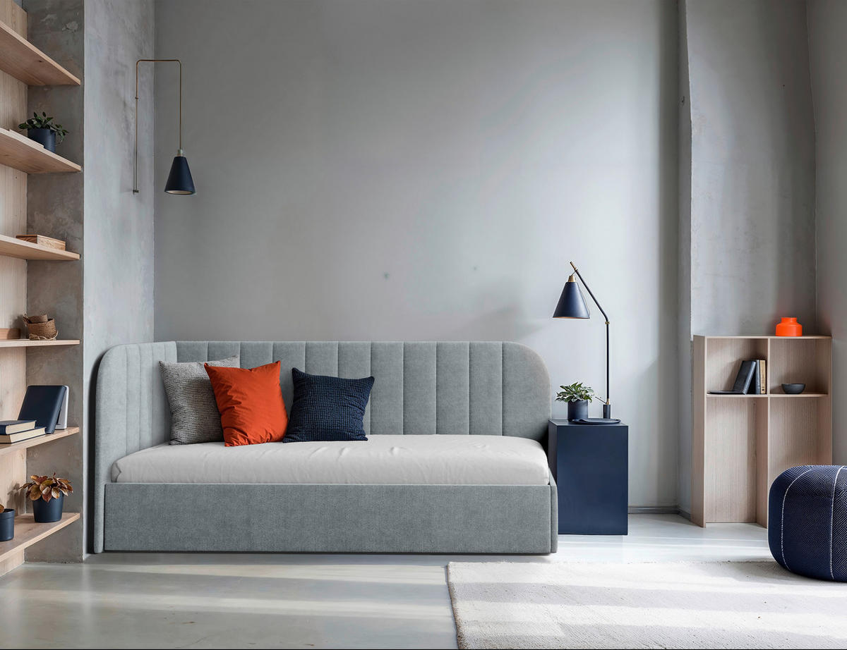 POLSTERBETT 90/200 cm,  in gepolstertes Kopfteil, Lattenrost, Bettkasten,  - Schwarz/Minttürkis, MODERN, Holz/Holzwerkstoff (90/200cm) - MID.YOU