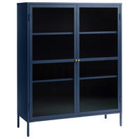 HIGHBOARD Goldfarben, Dunkelblau  110/140/40 cm  - Goldfarben/Dunkelblau, Design, Glas/Metall (110/140/40cm) - Lomoco