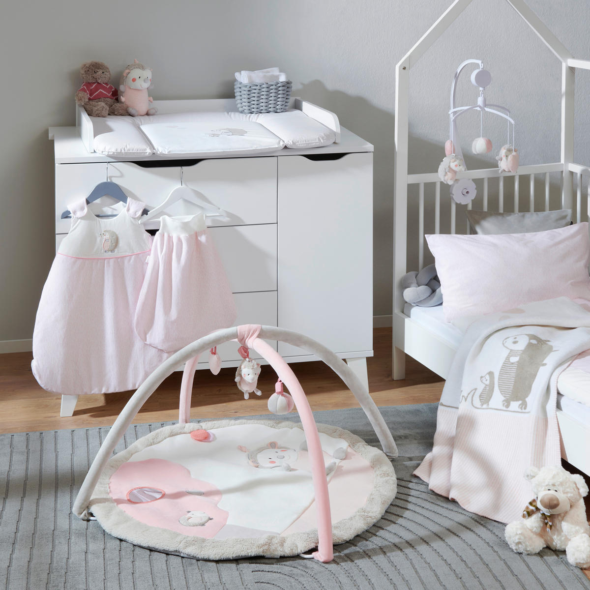 VREĆA ZA SPAVANJE ZA BEBE  MEGGI  - ružičasta/krem, Basics, tekstil (70cm) - Patinio