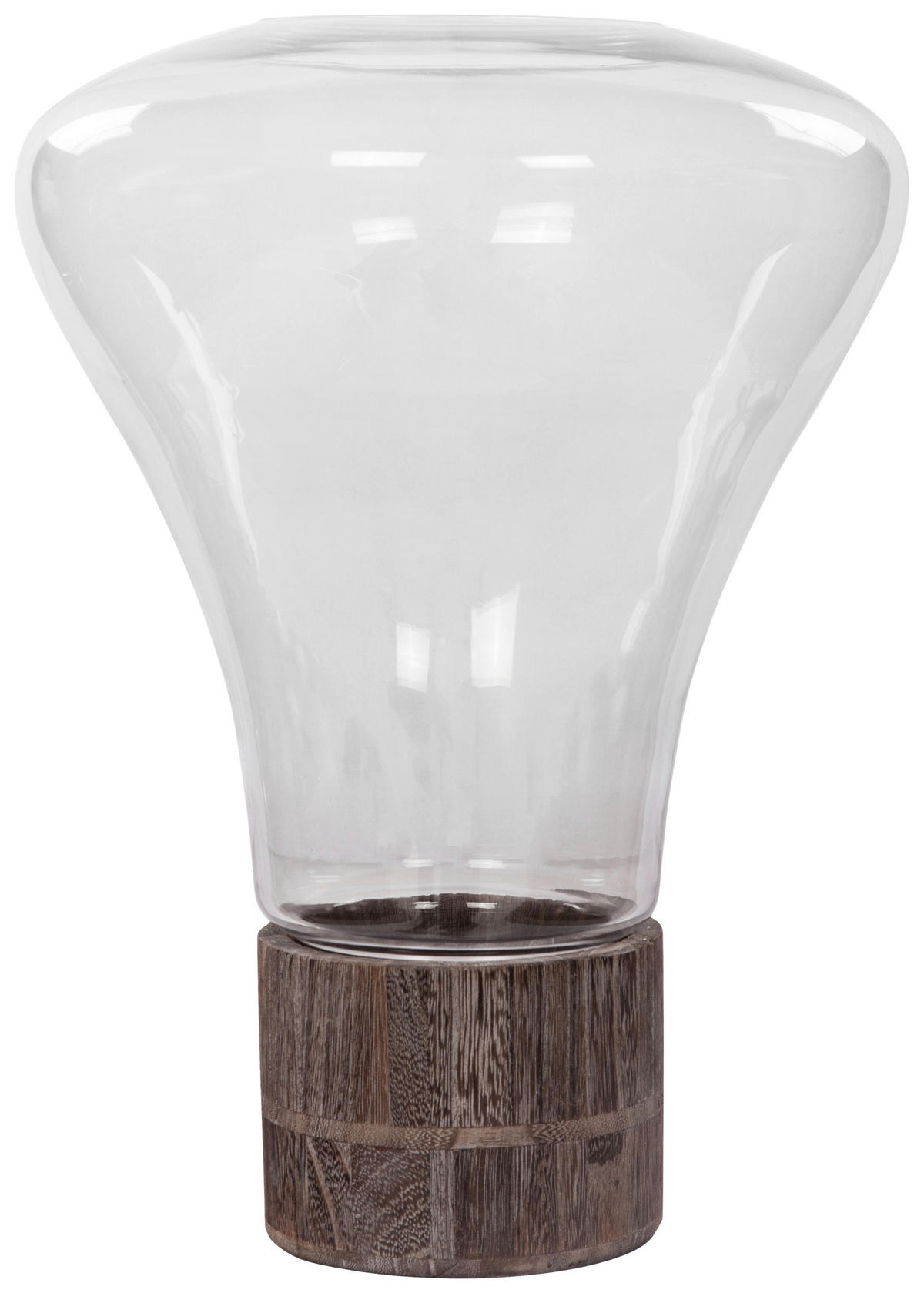 WINDLICHT - Grau, Lifestyle, Glas/Holzwerkstoff (31/38cm) - Kayoom