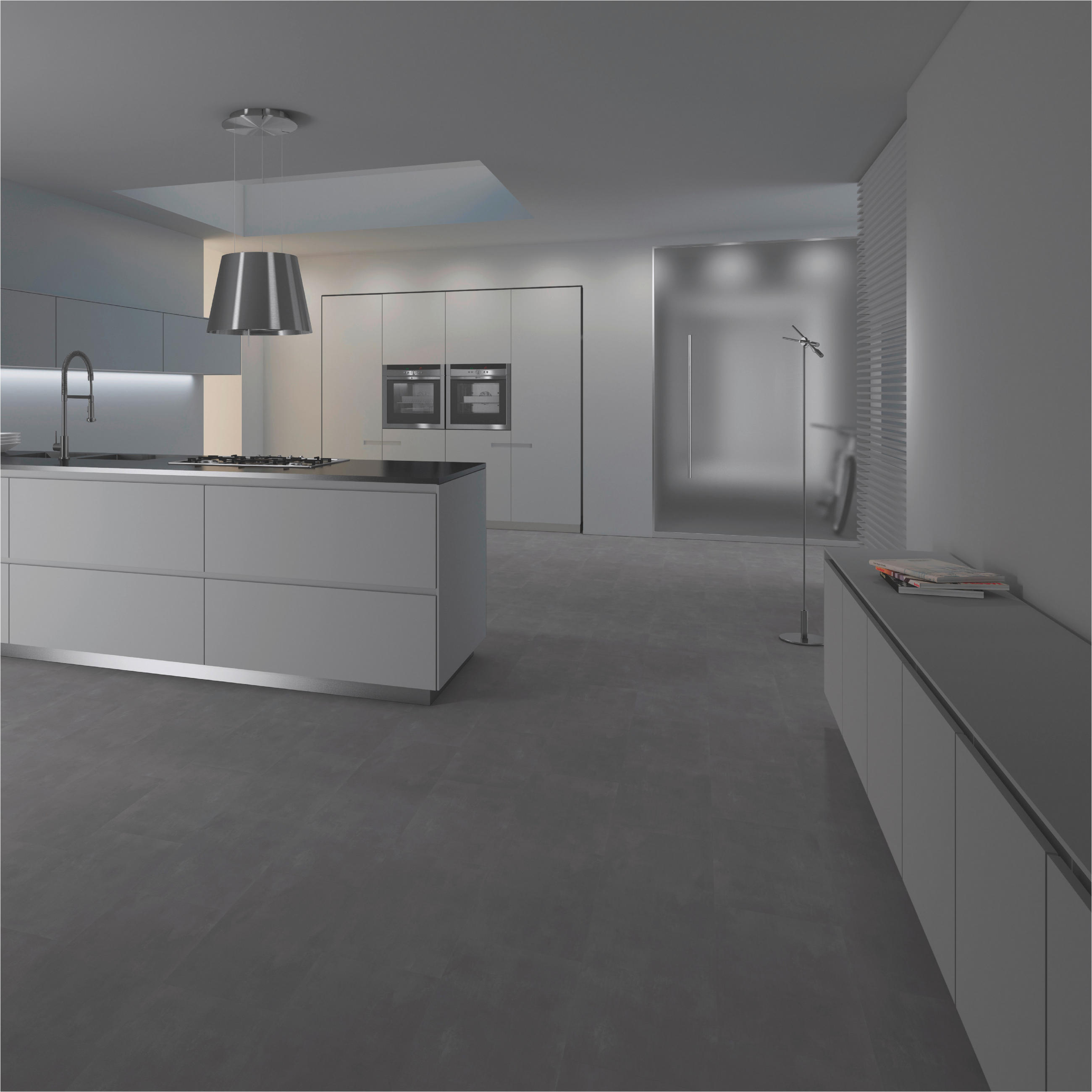 DESIGNBODEN Stone 4.2  per  m² - Dunkelgrau/Grau, Basics, Kunststoff (60.5/30.48/0.42cm)