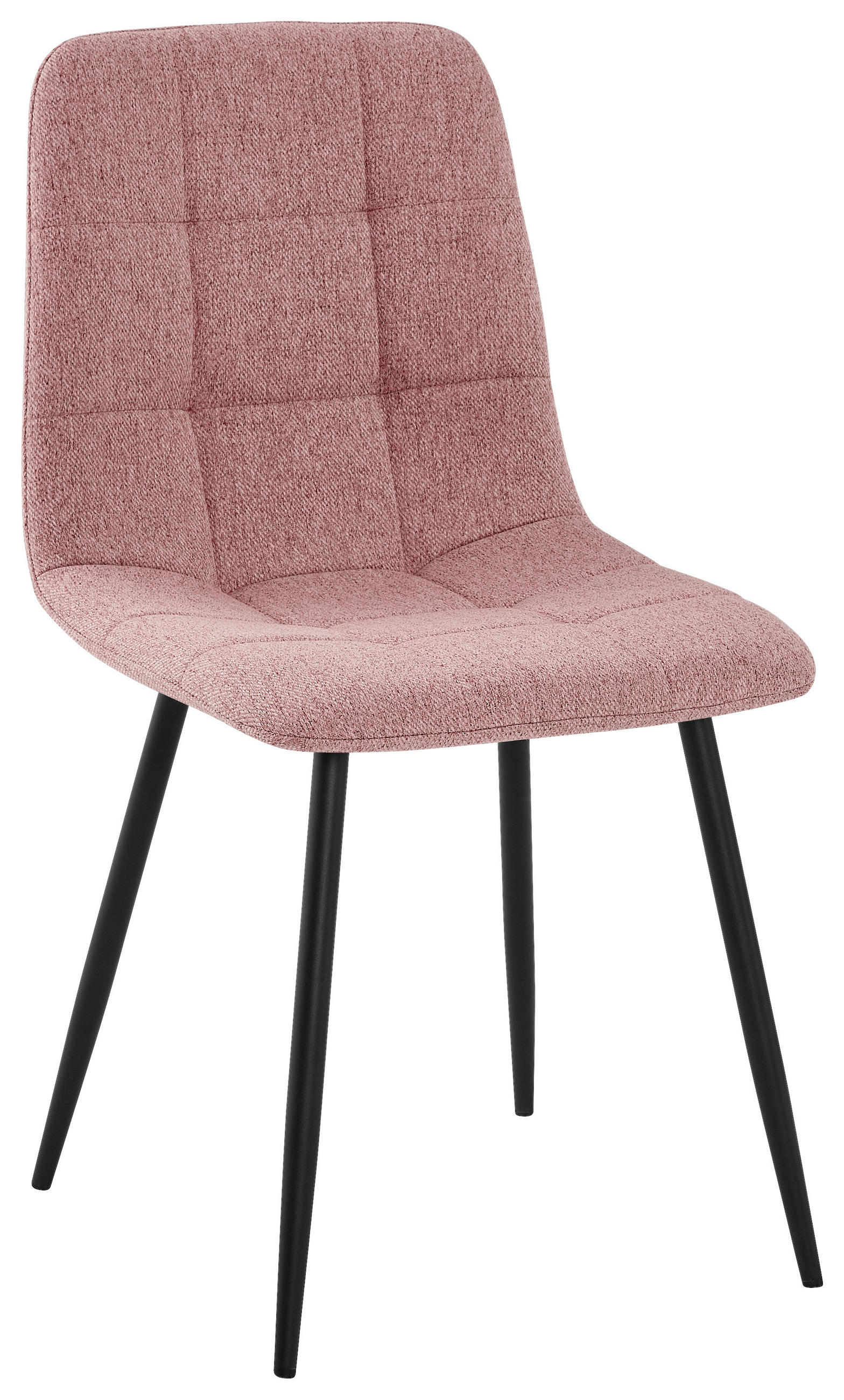 STUHL  Typenauswahl Webstoff  - Schwarz/Rosa, Design, Textil/Metall (45/86/56cm) - Stylife
