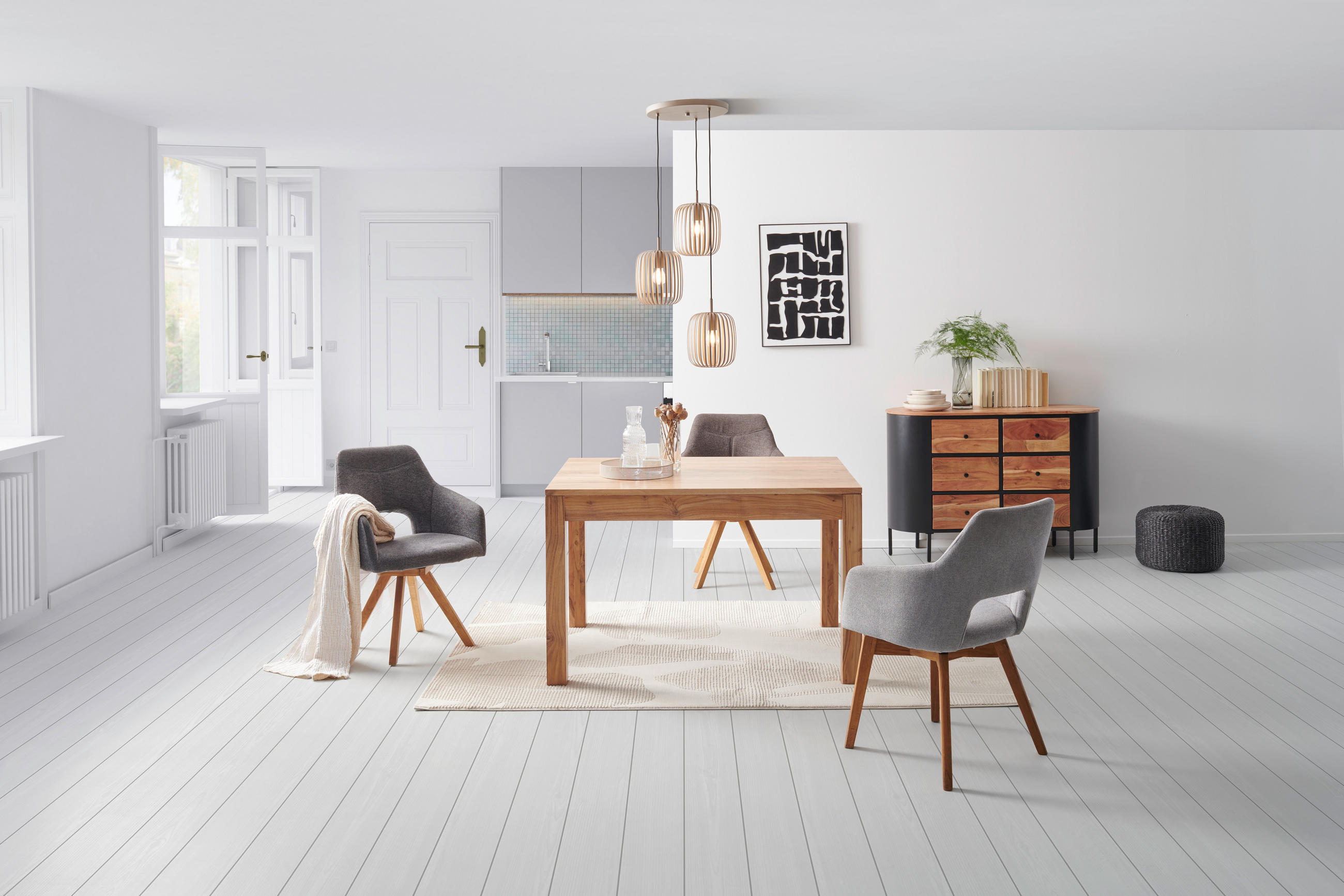 ESSTISCH in Holz  - Akaziefarben, Modern, Holz (120-210/76/90cm) - Livetastic