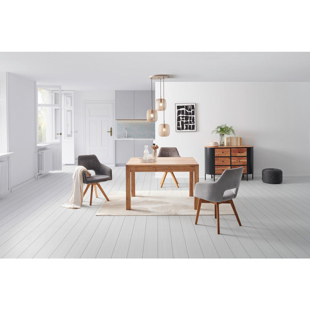 Thumbnail - Livetastic Esstisch Massivholz, Akazie, Holz, Akazie, vollmassiv, Holz, rechteckig, eckig, 120-210x76x90 cm, ausziehbar,...