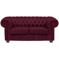 CHESTERFIELD-SOFA in Webstoff Bordeaux  - Wengefarben/Bordeaux, LIFESTYLE, Holz/Textil (180/76,5/96cm) - Landscape