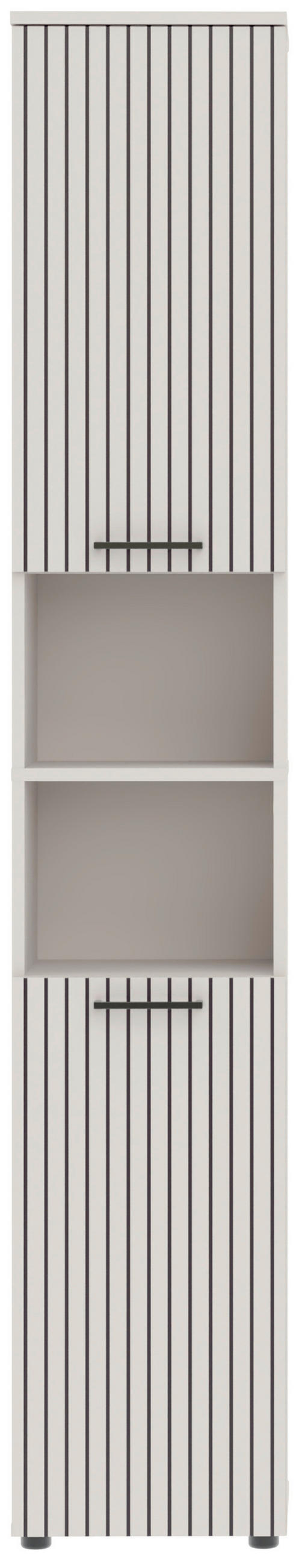 Dulap Înalt 35/195/30 cm  - cașmir/negru, Trend, metal/material pe bază de lemn (35/195/30cm) - Respekta