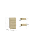 KOMMODE , 55/99/35 cm, 4 Schublade(n)  - Silberfarben/Hellgelb, Trend, Holzwerkstoff/Kunststoff (55/99/35cm) - Carryhome
