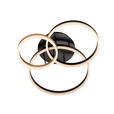 LED-DECKENLEUCHTE 77/62/21 cm   - Goldfarben/Schwarz, Design, Kunststoff/Metall (77/62/21cm) - Dieter Knoll