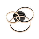 LED-DECKENLEUCHTE 77/62/21 cm   - Goldfarben/Schwarz, Design, Kunststoff/Metall (77/62/21cm) - Dieter Knoll