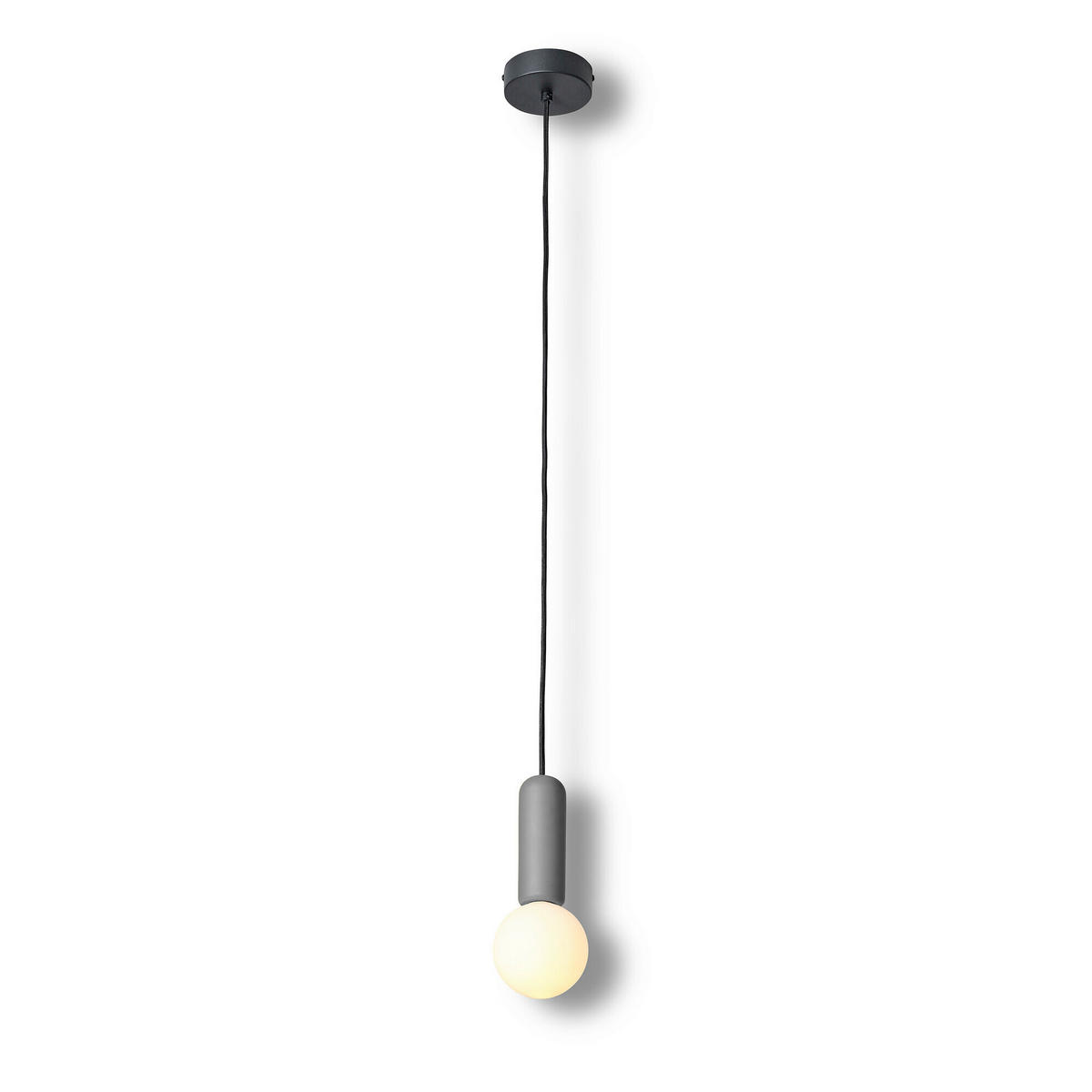 HÄNGELEUCHTE 10/120 cm  - Dunkelgrau, Basics, Stein (10/120cm) - Osram
