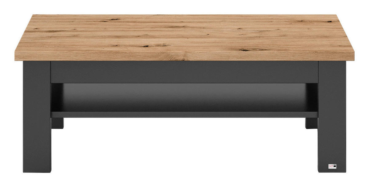 COUCHTISCH 110/70/40 cm rechteckig Graphitfarben, Eiche Artisan  - Graphitfarben/Eiche Artisan, Design, Holzwerkstoff (110/70/40cm) - SetOne by Musterring