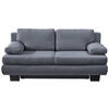 SCHLAFSOFA Blau, Grau  - Wengefarben/Blau, Design, Holz/Textil (203/94/100cm) - Novel