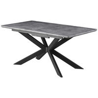 JEDÁLENSKÝ STÔL, sivá, 160-200/76/90 cm - čierna/sivá, Konventionell, kov/kompozitné drevo (160-200/76/90cm) - MID.YOU
