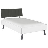 BETT 120/200 cm  in Weiß  - Weiß/Grau, Design, Textil/Metall (120/200cm) - Carryhome