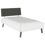 BETT 120/200 cm  in Weiß  - Weiß/Grau, Design, Holzwerkstoff/Textil (120/200cm) - Carryhome