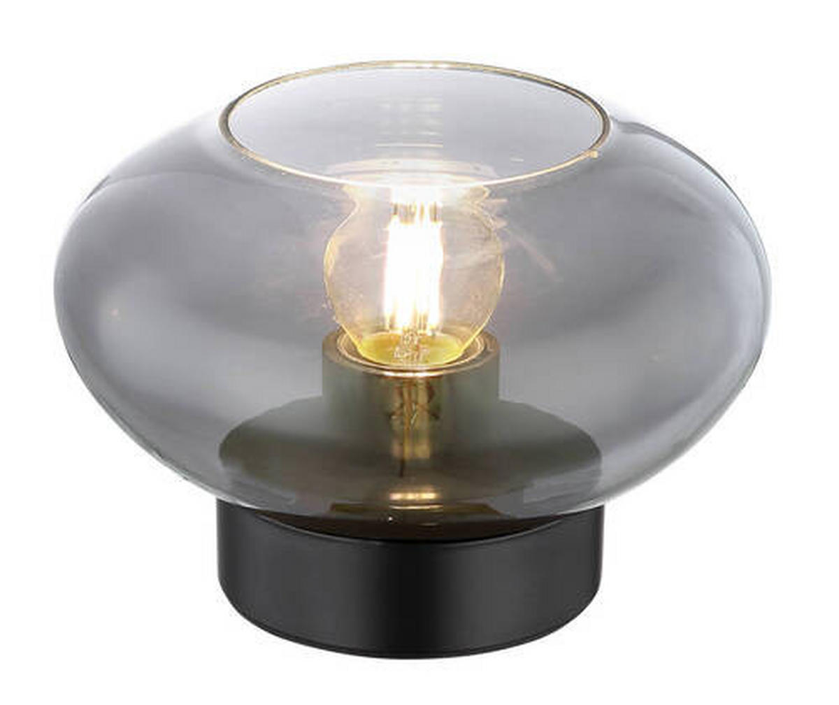 TISCHLEUCHTE - Schwarz, Design, Glas/Metall (18/12,5cm) - Globo