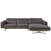 SEDEŽNA GARNITURA, siva, bež les, tekstil - siva/bež, Design, kovina/tekstil (311/163cm) - Dieter Knoll