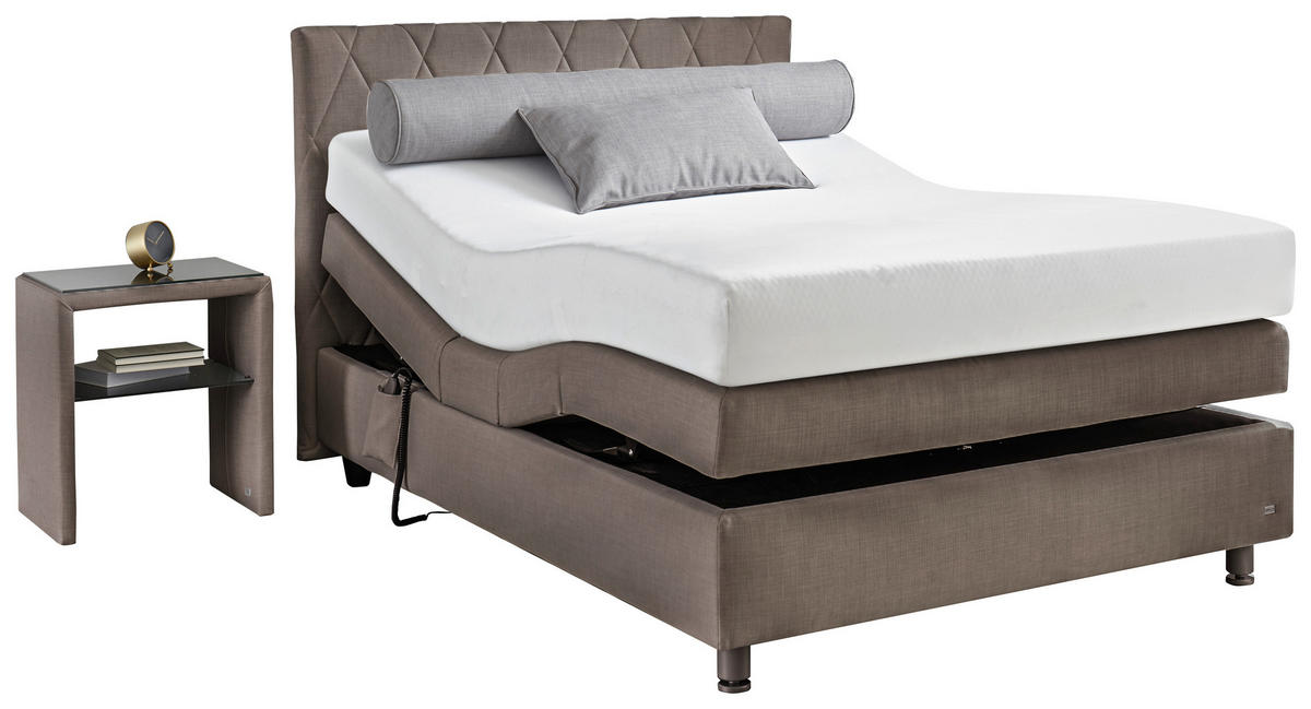 BOXSPRINGBETT 140/200 cm  in Braun  - Schwarz/Braun, KONVENTIONELL, Kunststoff/Textil (140/200cm) - RUF Betten