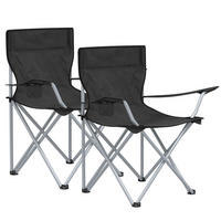 CAMPINGSESSEL in  - Silberfarben/Schwarz, Basics, Textil/Metall (84/81/52cm) - Modante