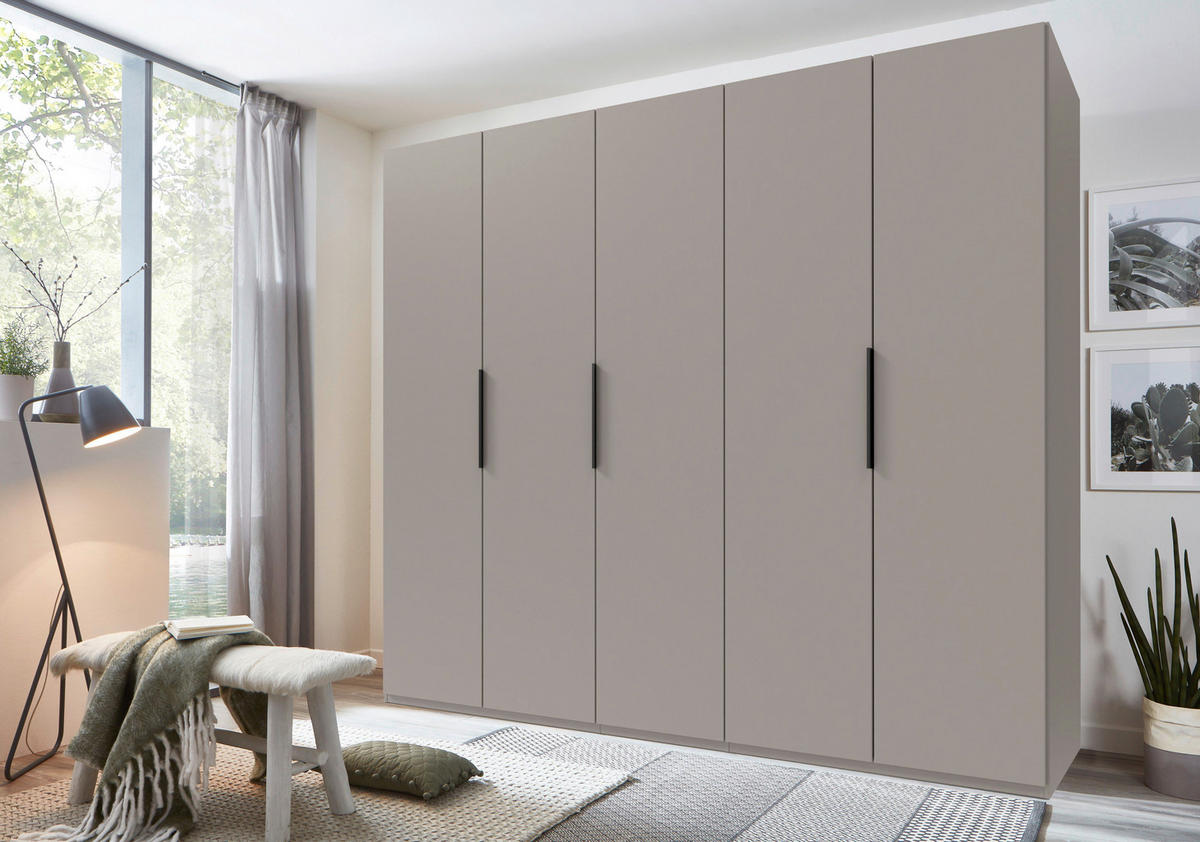 ORMAR SA KLASIČNIM VRATIMA sahara  250/216/58 cm  - sahara/crna, Moderno, metal/pločasti materijal (250/216/58cm) - MID.YOU