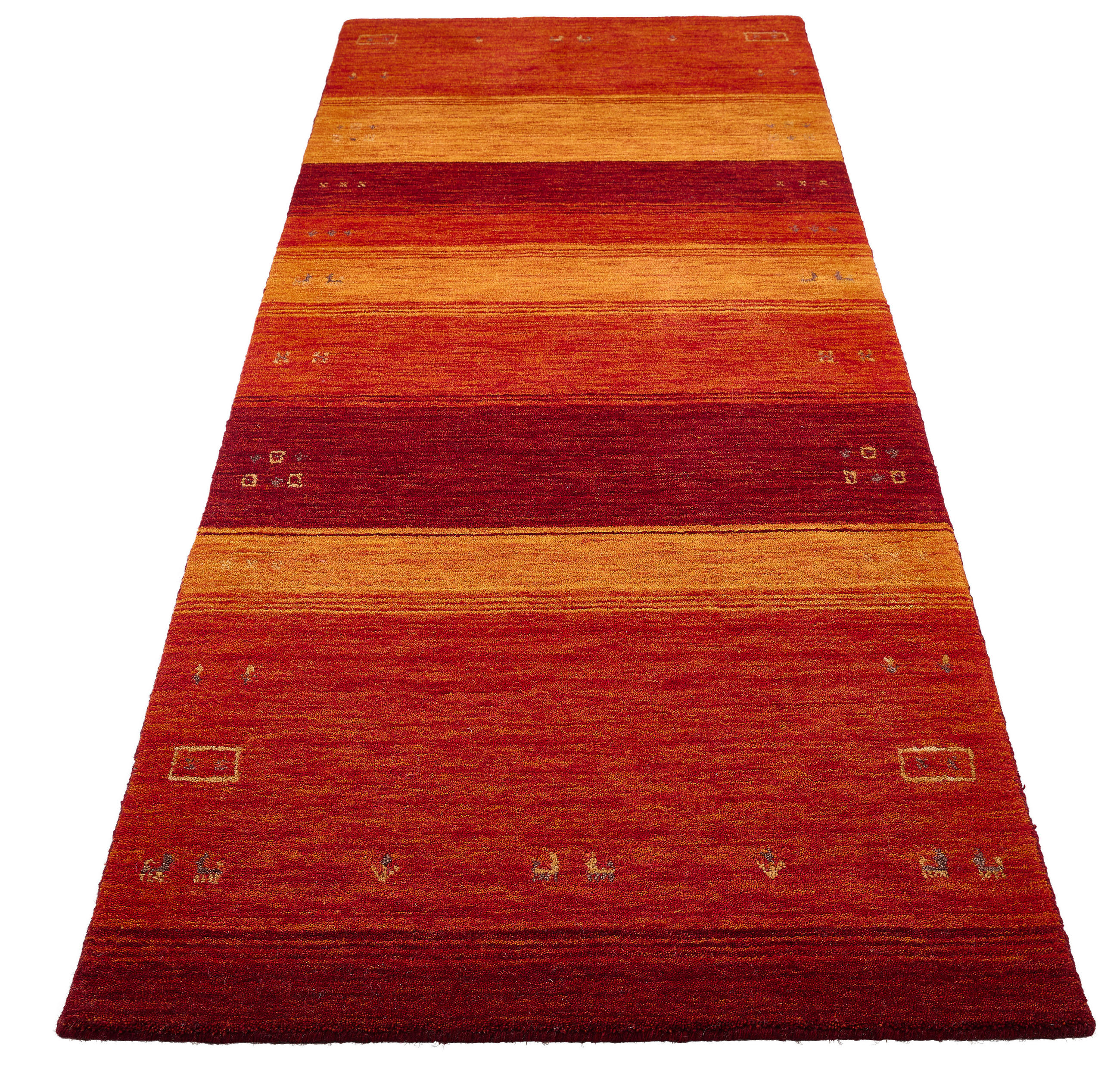 Thumbnail - Cazaris Läufer Edition Alkatif Nomad, Rot, Textil, rechteckig, 80x250 cm, Care & Fair, AZO-frei, Handmade in India, für ...