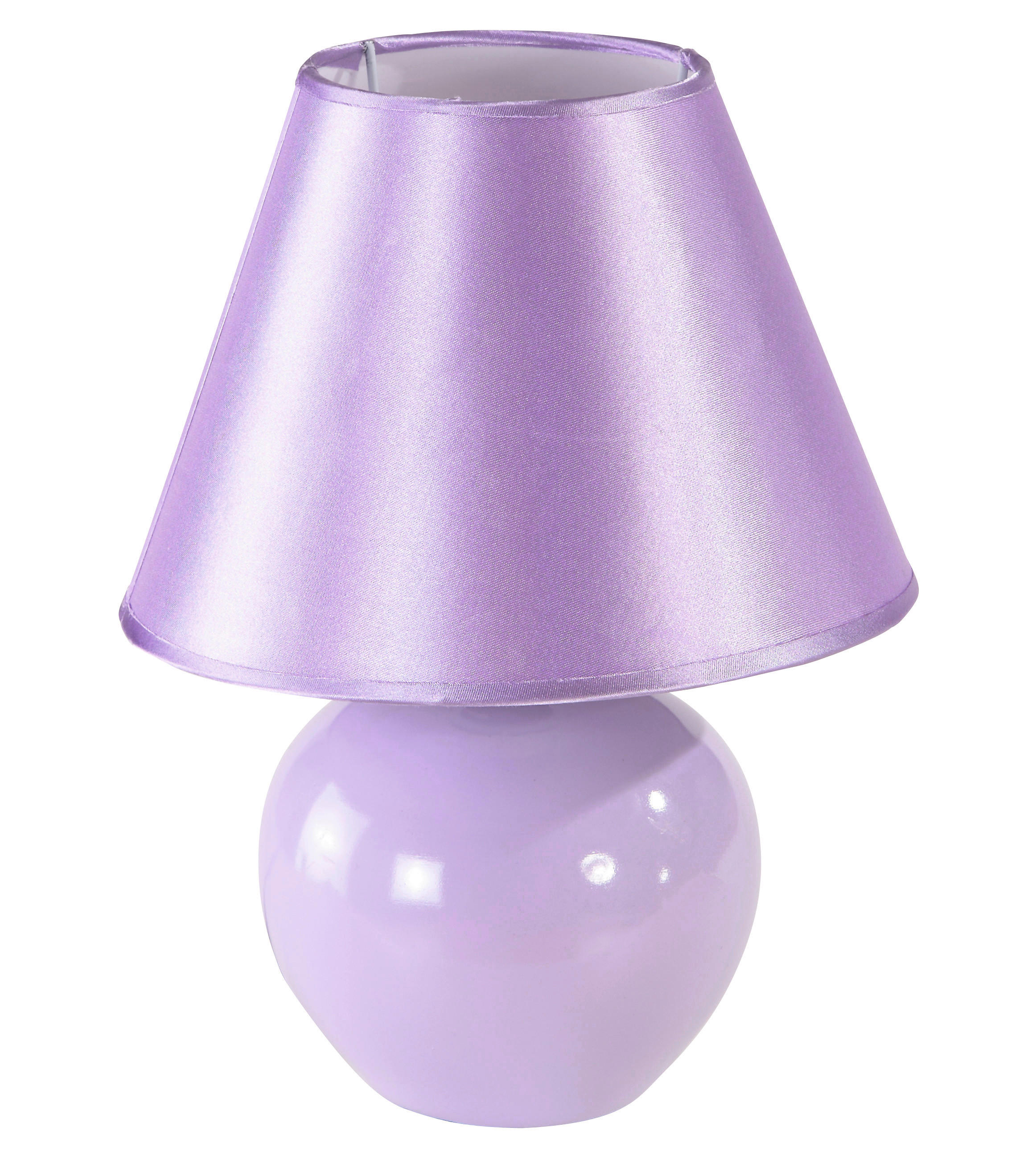 STOLNÍ LAMPA, 18/23 cm  - šeříková, Konvenční, textil/keramika (18/23cm) - Ondega