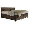 BOXSPRINGBETT 180/200 cm  in Braun  - Schwarz/Braun, Design, Kunststoff/Textil (180/200cm) - RUF Betten