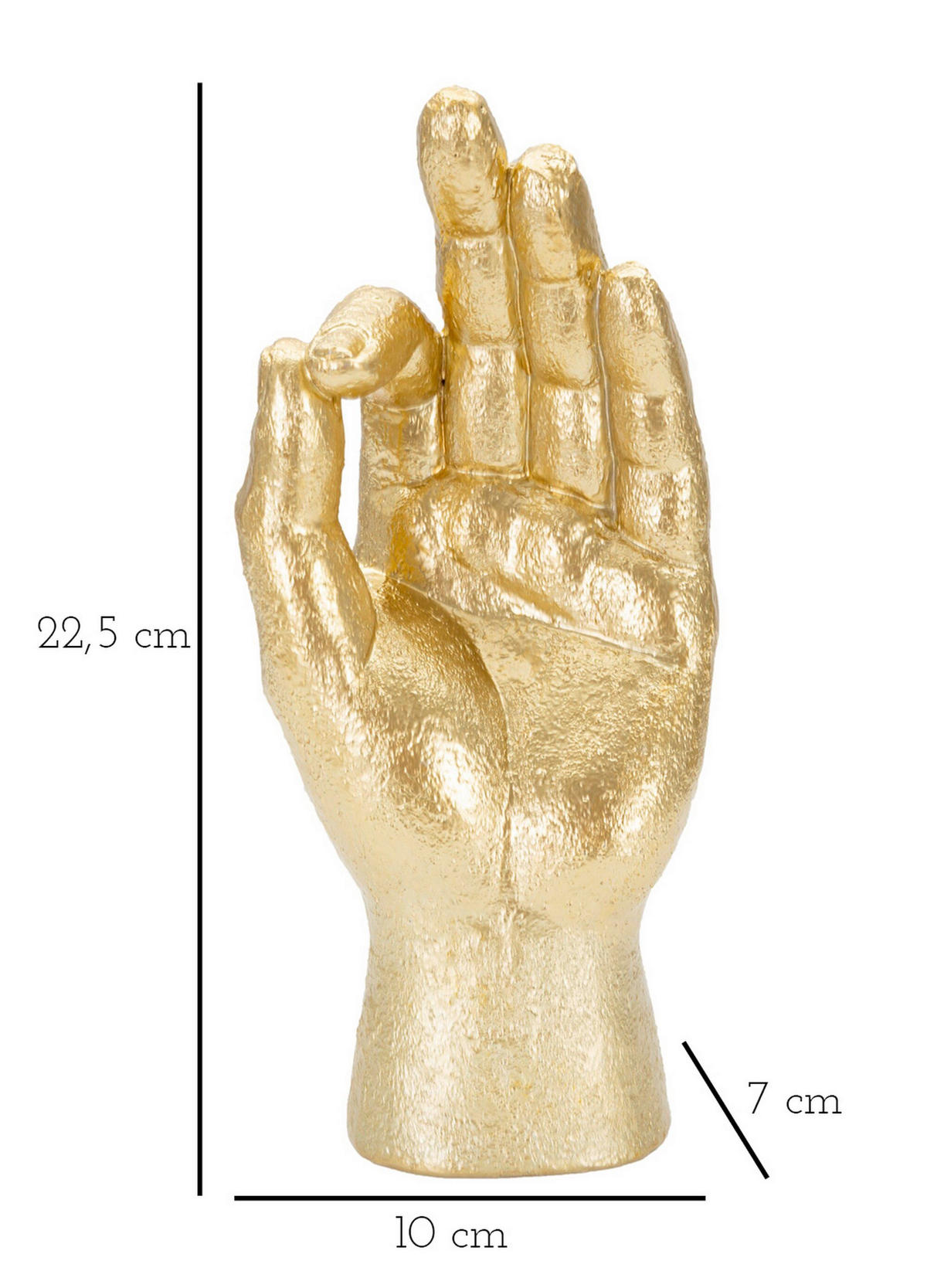 SKULPTUR - Goldfarben, Basics, Kunststoff (10/22.5/7cm)