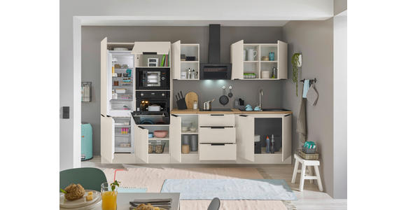 KÜCHENBLOCK   in Kaschmir  - Kaschmir/Schwarz, Basics, Holzwerkstoff/Metall (330/211/60cm) - Xora